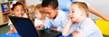 Children working on a computer