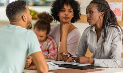 A family and teacher discuss allowing a child to freely engage in dramatic play.