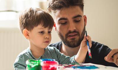 Teacher with child