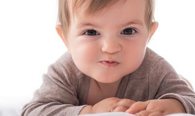 Little boy making a funny face