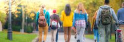 young adults walking