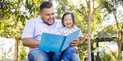 a parent reading with a child