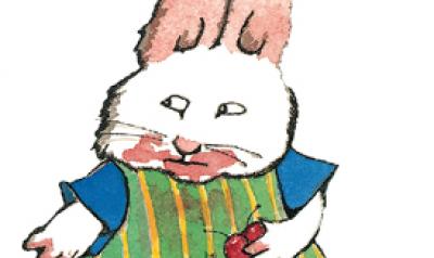 Illustration of Max the rabbit from a children's book by Rosemary Wells.