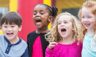 a group of happy children