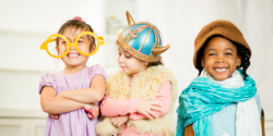 children playing dress-up